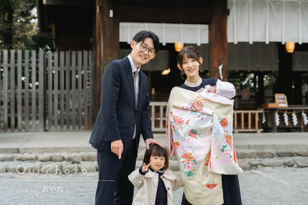 「落ち着いた優しい空気感」家族でリラックスして温かなお宮参りの撮影