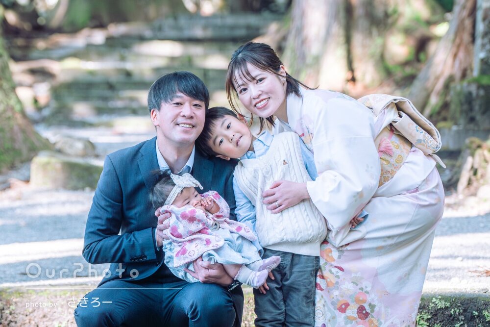 「たくさん素敵な写真」家族の温かみが伝わる記念となるお宮参りの撮影