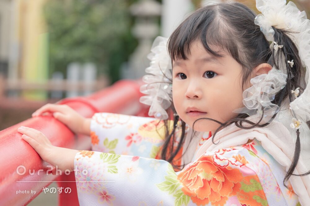 「要望など時間ギリギリまで叶えて」ツインテールが可愛い七五三の撮影