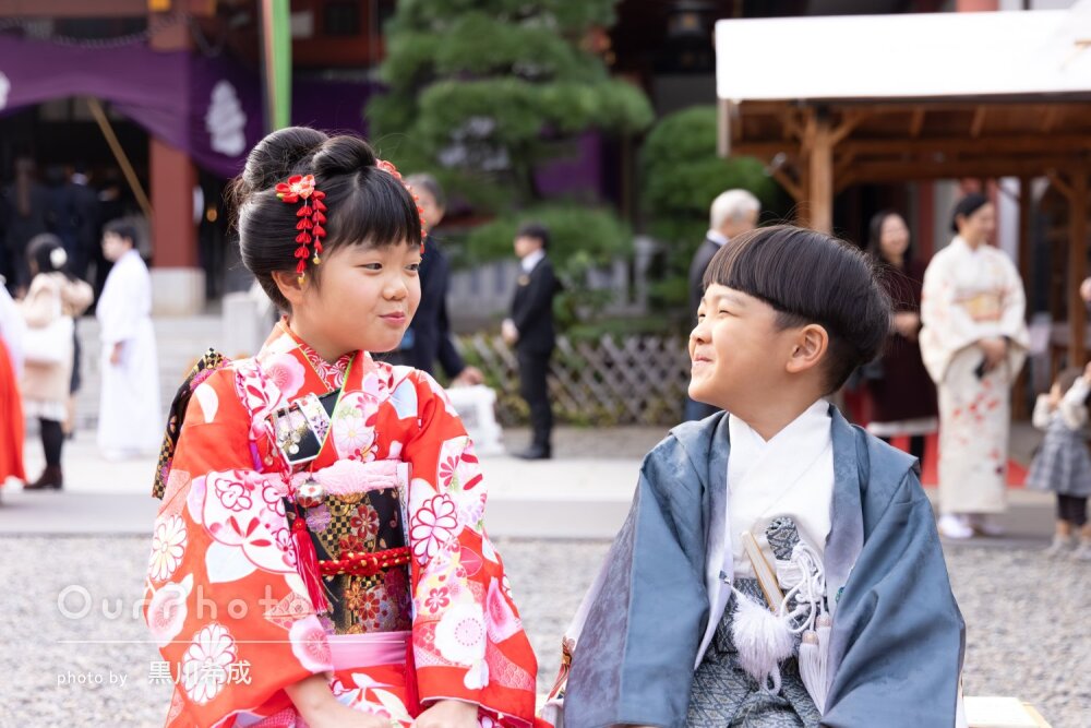 「自然な表情がたくさん」日本髪が素敵！姉弟そろって仲良く七五三の撮影