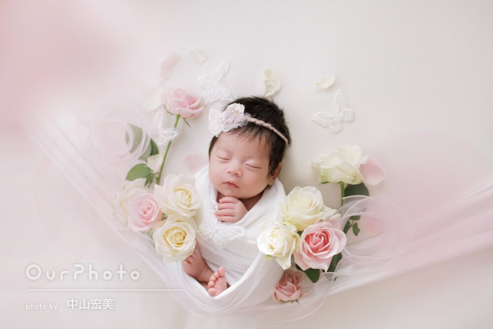 新生児期の思い出に！自宅でナチュラルで明るいニューボーンフォトの撮影