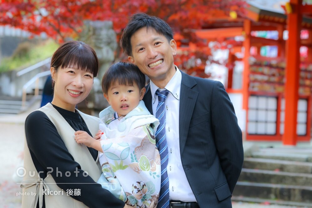 「息子らしさがあって本当に素敵」3歳らしい無邪気さが可愛い七五三撮影