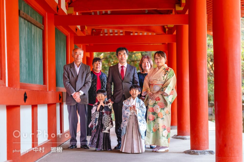 「家族も絶賛」兄弟で羽織袴姿がかっこいい思い出に残る七五三の撮影
