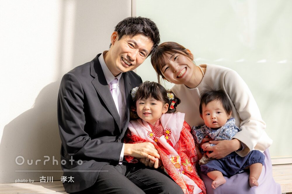 「自然な笑顔を引き出して」愛らしい和装で3歳女の子の七五三の撮影