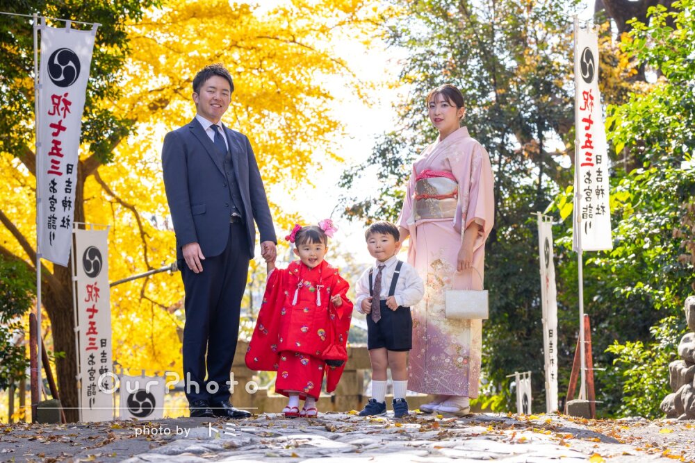 「素敵な写真ばかり」表情豊かな女の子！銀杏に映える和装の七五三の撮影
