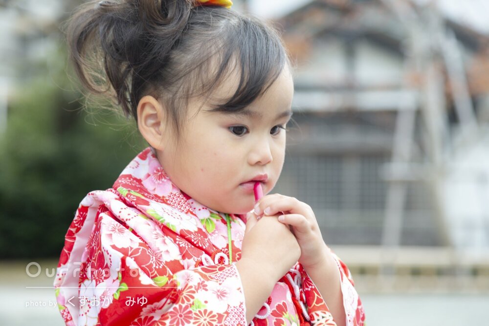 「子供たちも楽しんで」真剣な表情や笑顔！色んな表情を写した七五三撮影