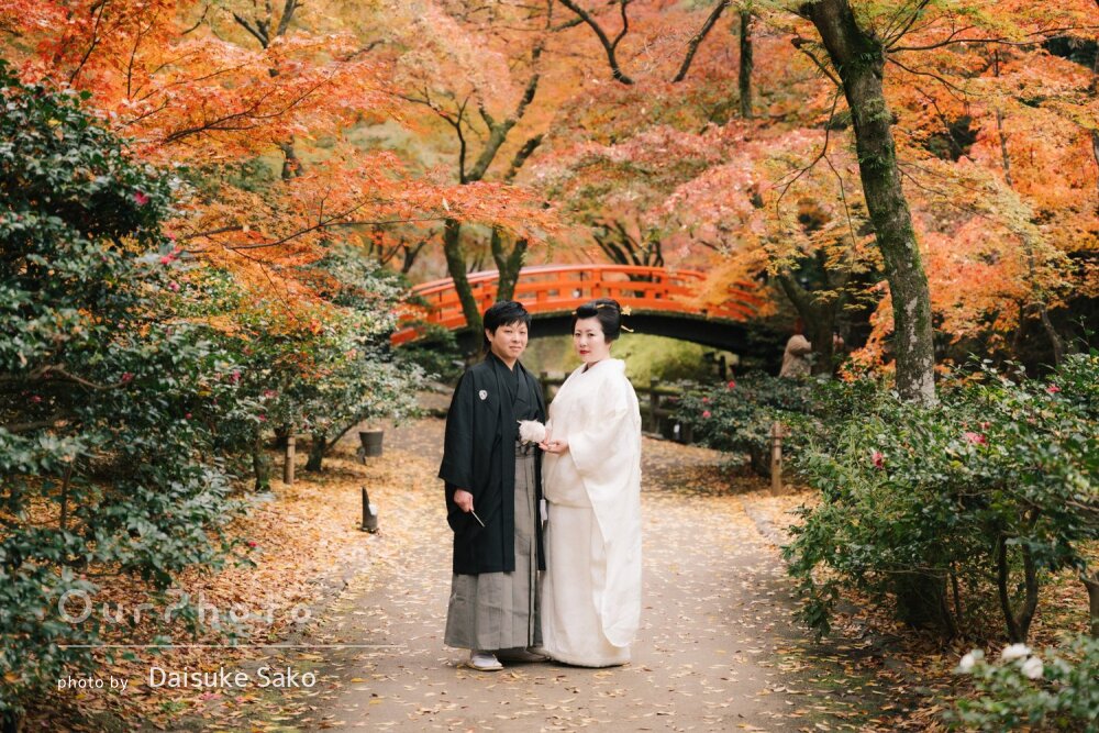 「CGかと思うぐらい風景も最高」見事な紅葉とウェディングフォトの撮影