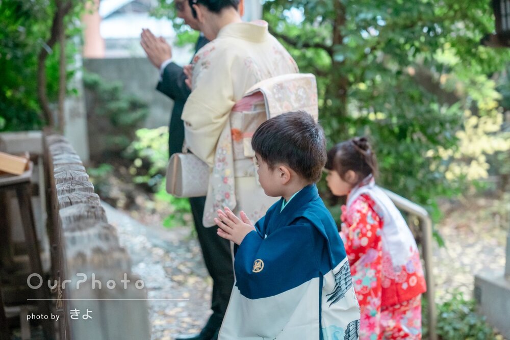 「どれもよい写真で大満足」二人揃って可愛い和装姿！兄妹の七五三の撮影