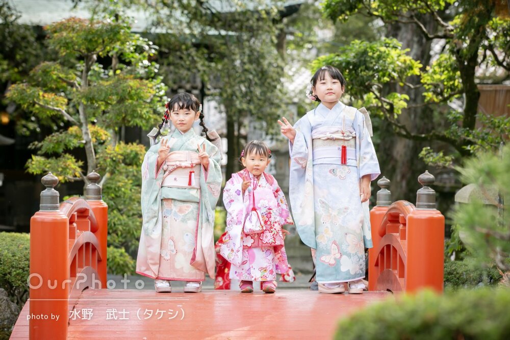 「出来上がった写真も大満足」晴れ着姿で華やかな三姉妹の七五三の撮影