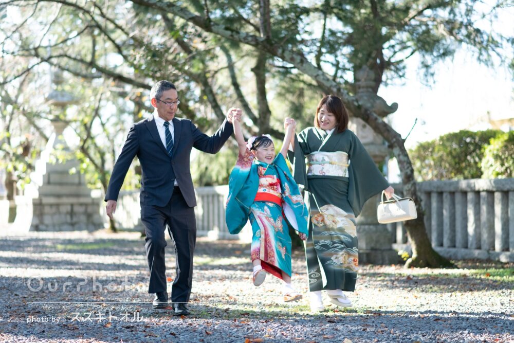 「家族も娘も絶賛」スタジオと神社で二パターン！女の子の七五三の撮影