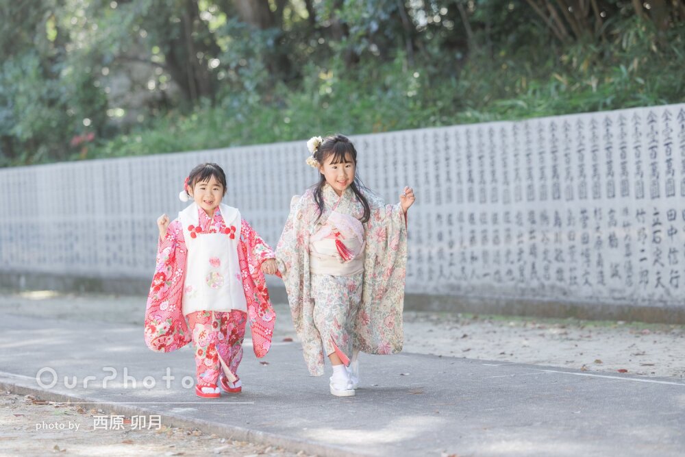 「とても素敵」お姉ちゃんと一緒で嬉しそう！和装で3歳の七五三の撮影