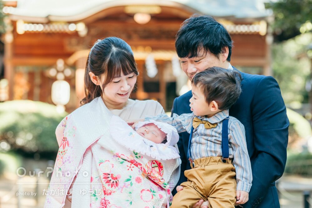「自然体で温かい気持ちになるような雰囲気」表情豊かなお宮参りの撮影