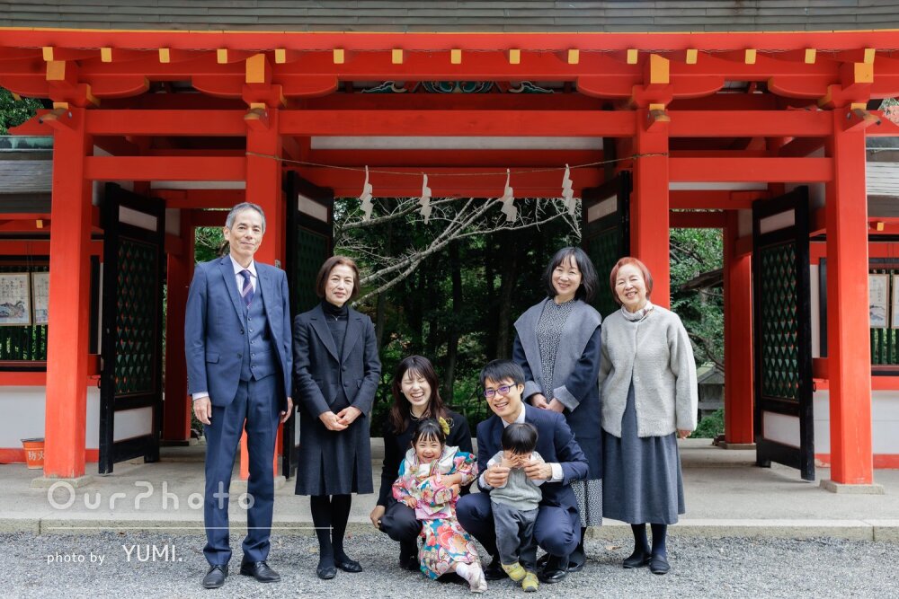 「どれも素敵で、素敵な記念」にっこり笑顔が可愛い！3歳の七五三の撮影