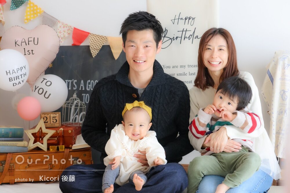 「とても親切に対応」1歳の記念に！ご自宅で素敵なバースデーフォト撮影