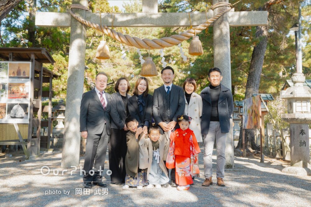 「写真もどれも素敵」お子さま3人が晴れ着姿で華やかに！七五三の撮影