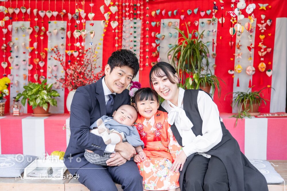 「いつもとは違う表情がたくさん見れました」ニコニコ笑顔の七五三の撮影