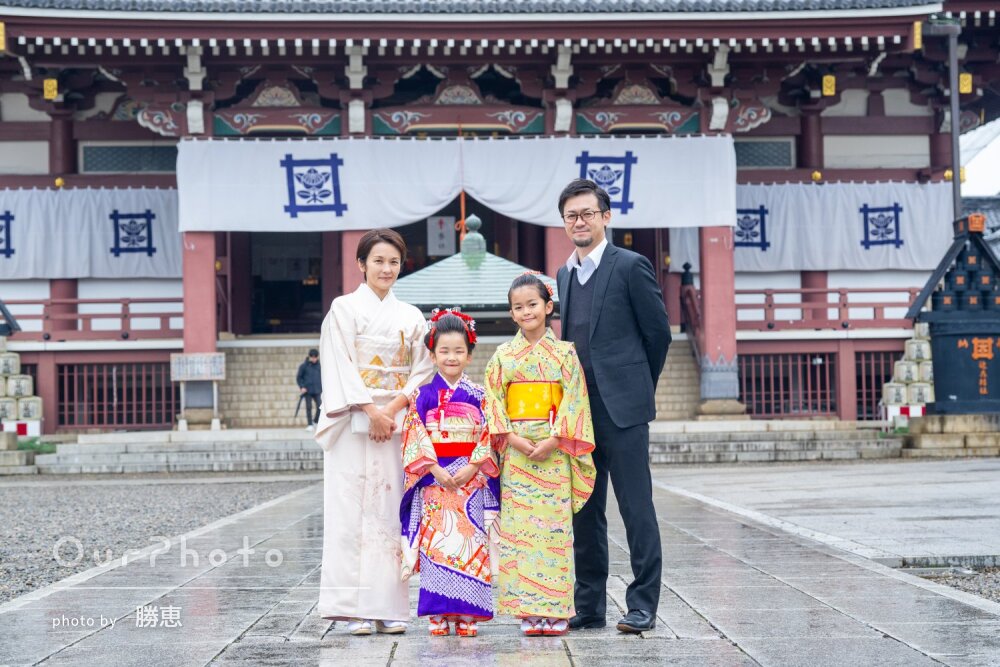 「家族みんなの笑顔を引き出して」艶やかな着物姿で7歳の七五三の撮影