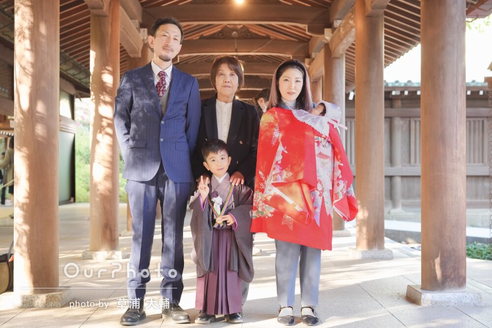 「とても楽しそうで自然な表情」笑顔いっぱいの七五三とお宮参りの撮影