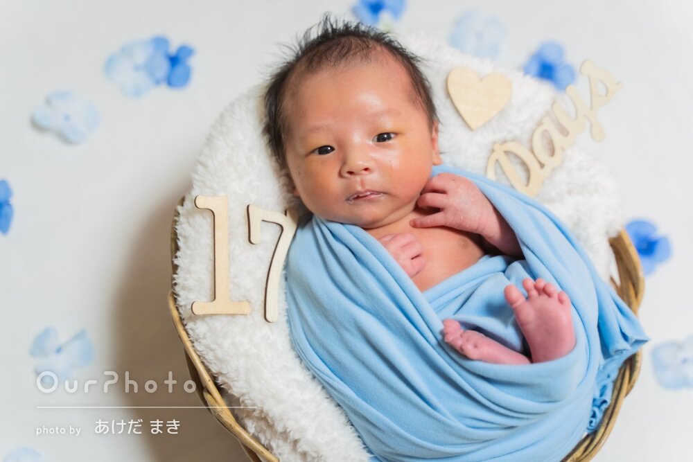 「可愛い写真」キラキラのお目目にキュン！ニューボーンフォトの撮影