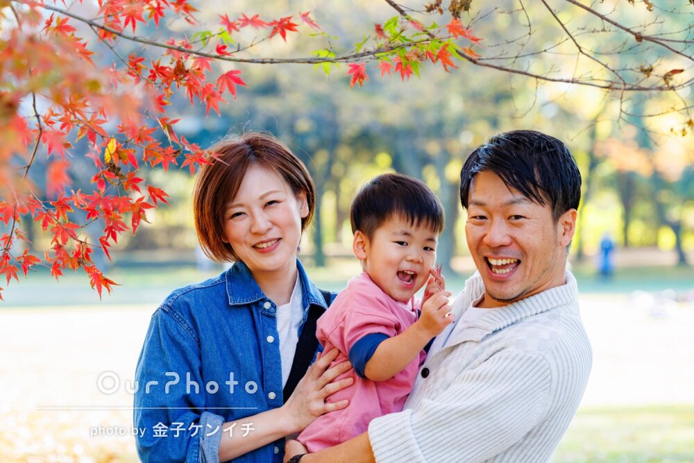 「いつもとてもきれいな」公園で楽しくリピーター様お誕生日記念の撮影