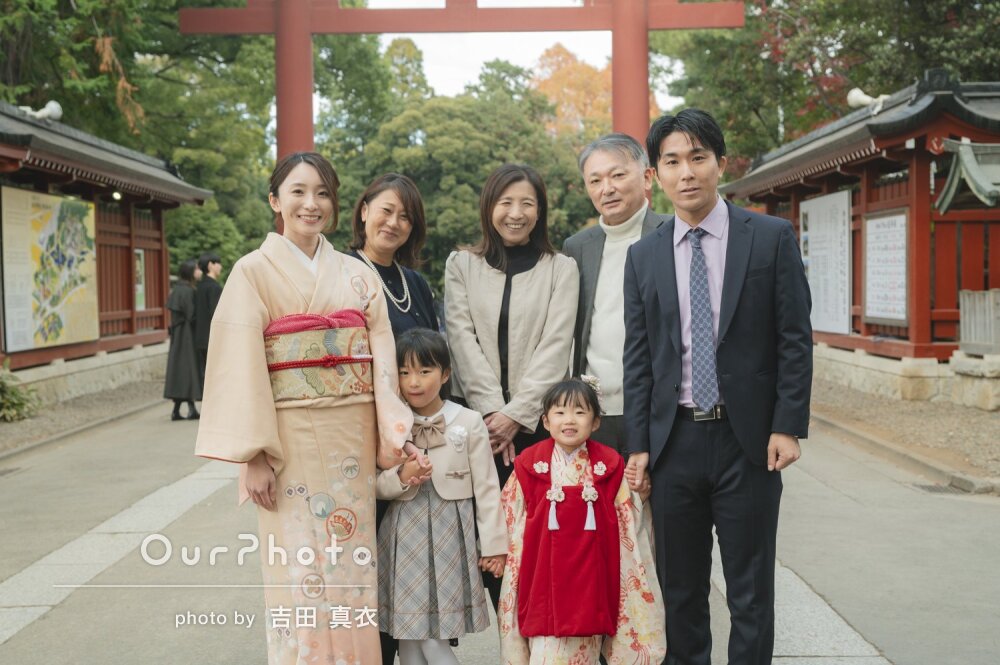 「どれも良い写真」お姉ちゃんと一緒にリピーター様の女の子の七五三撮影