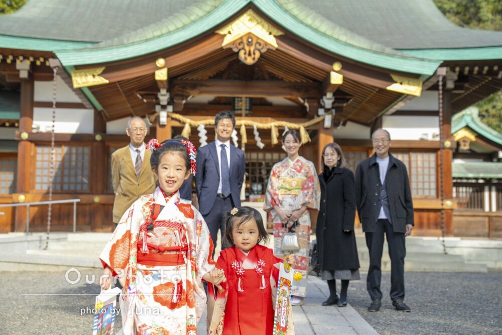「子供の笑顔を引き出すのがとても上手」可愛い姉妹一緒の七五三の撮影