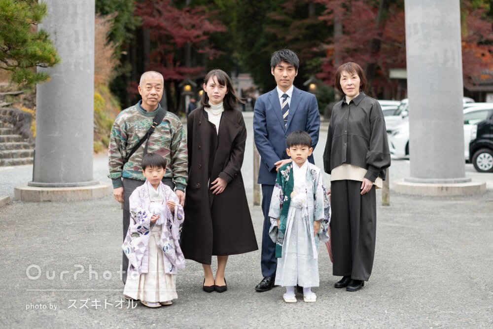 「感謝でいっぱいです」晴れ着姿で凛とカッコイイ！兄弟で七五三の撮影