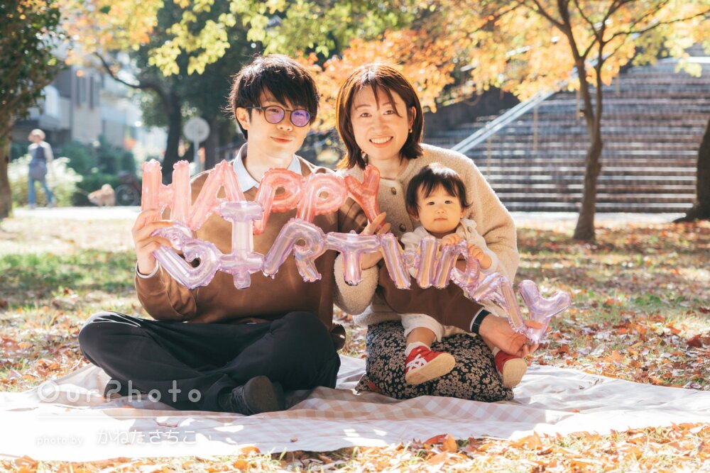 「楽しい撮影になりました」リピーター様！1歳バースデーフォトの撮影