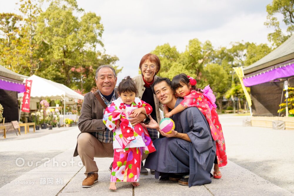 「離れたくないというほど大好きに」可愛い笑顔で姉妹の七五三の撮影