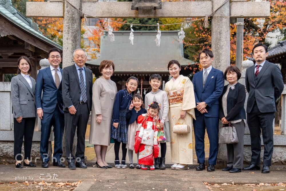 「リラックスして自然体で」愛らしい表情が輝く3歳女の子の七五三の撮影