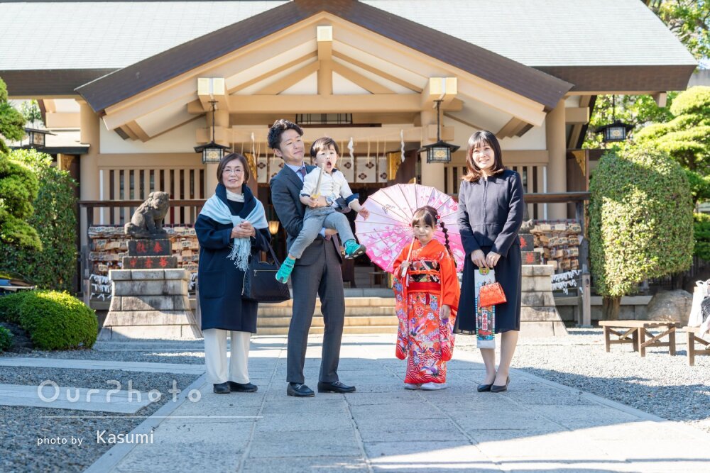 「華やかな写真も撮って」それぞれに楽しんで！ふたり一緒に七五三の撮影