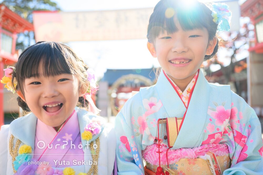 「とても綺麗で満足」姉妹一緒に笑顔で！晴れ着姿が上品な七五三の撮影