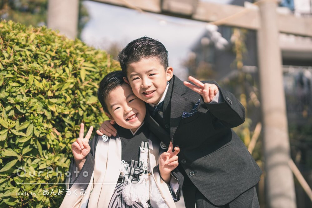 「子どもたちに合わせて撮影」いろいろな表情が愛らしい！七五三の撮影