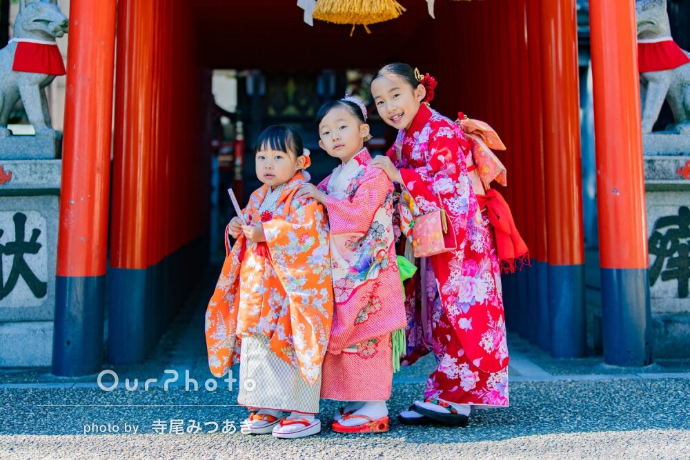 「素敵な写真も沢山」3姉妹の晴れ着姿が華やか！3歳の七五三の撮影