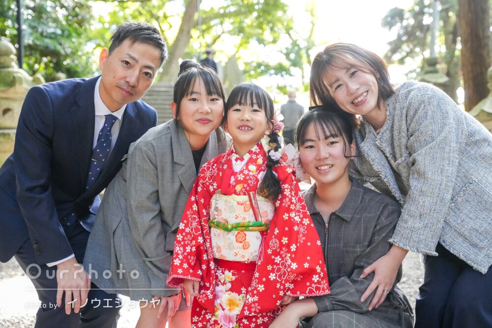 「自然な風景や笑顔までたくさん」家族みんなで和やかに七五三の撮影