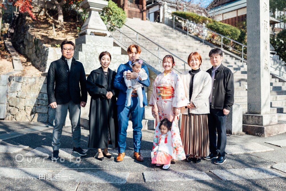 「とても思い出に残る写真に」笑顔で溢れ和やかに！3歳七五三の撮影