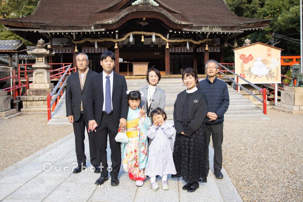 「すごく素敵」薄水色の晴れ着がお似合い！愛らしい女の子の七五三の撮影