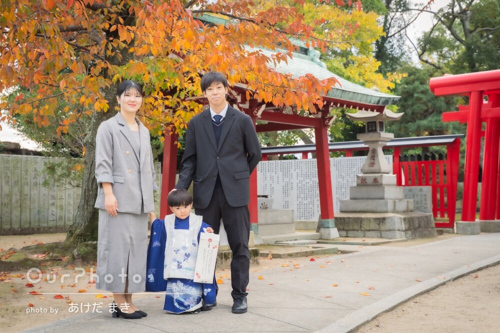 「全部素敵な思い出に」2歳の可愛い表情が詰まった男の子の七五三の撮影
