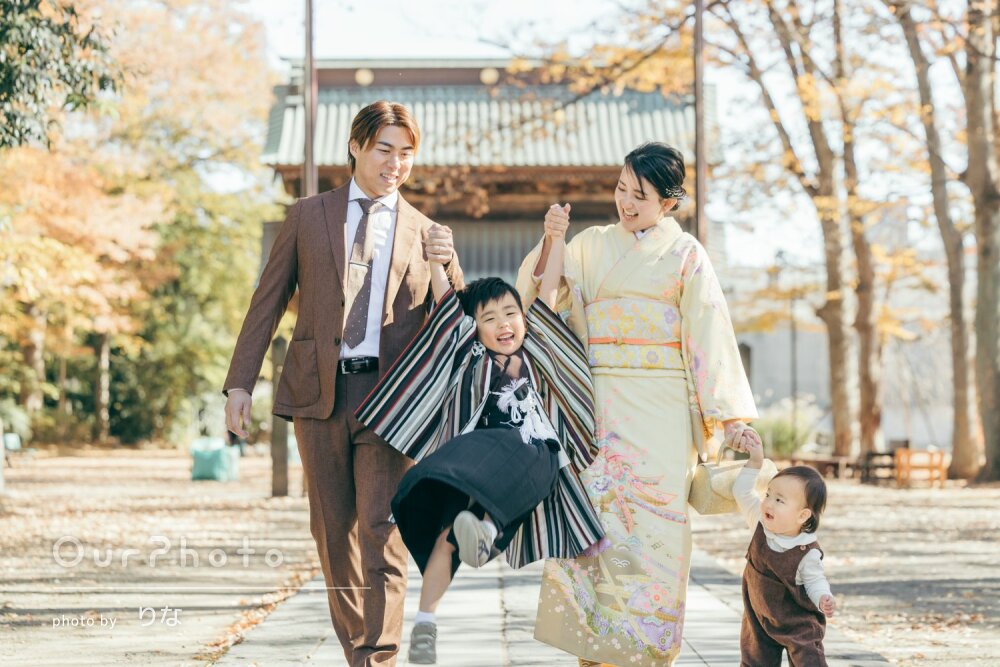 「子どもたちの可愛い表情を引き出して」躍動感あふれる！七五三の撮影