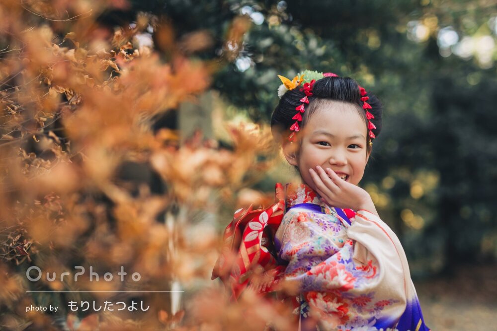 「素敵な写真」色んな表情を写した可愛くおしゃれな7歳の七五三の撮影