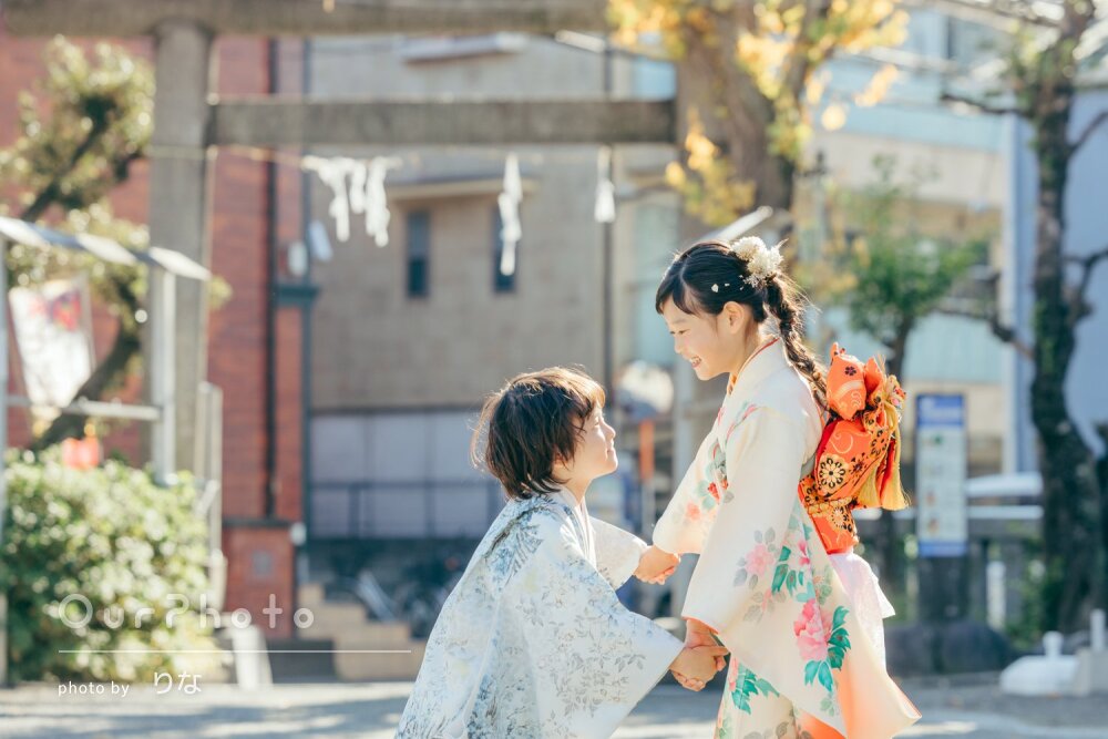 「笑顔の写真がたくさん」姉弟で仲良く！節目を祝う素敵な七五三の撮影