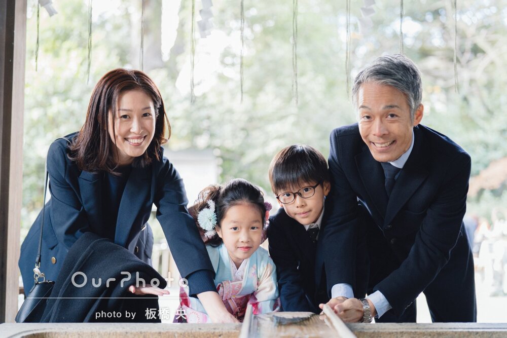 「最後まで楽しく撮影」淡い色味の晴れ着姿が上品で可愛い七五三の撮影