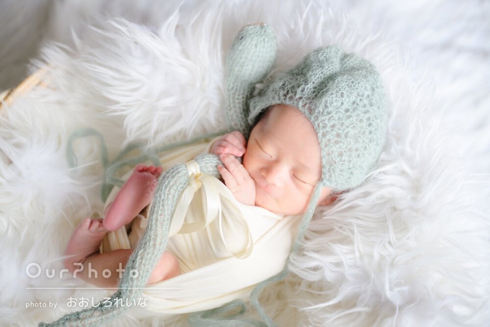 「今しか残せない写真」パターン豊富にご自宅でニューボーンフォトの撮影