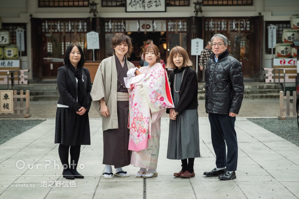 「和やかな雰囲気」沢山のポージングで思い出に！女の子のお宮参り撮影