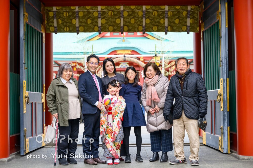 「暖かく楽しいお写真ばかりで大満足」可愛い着物姿で女の子の七五三撮影