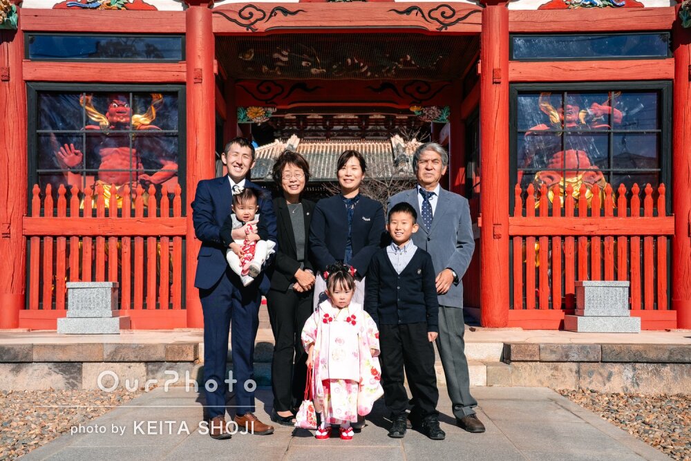 「和やかな雰囲気の中で」リピーター様！三世代で女の子の七五三の撮影