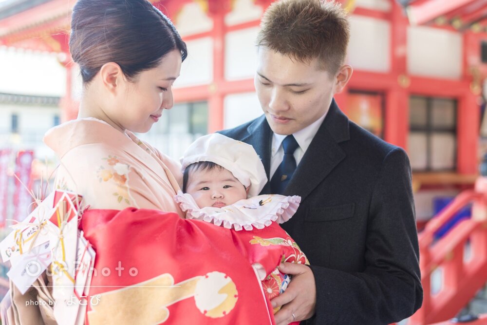「温かみのある良いもの」和装で華やか！神社で表情豊かなお宮参りの撮影