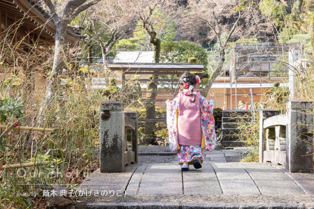 「思い出に残る、素敵な七五三に」桃色の被布姿が愛らしい七五三の撮影