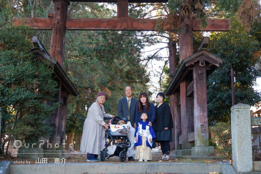 「子どもの良い表情を撮って」ニコニコ笑顔が愛らしい男の子の七五三撮影