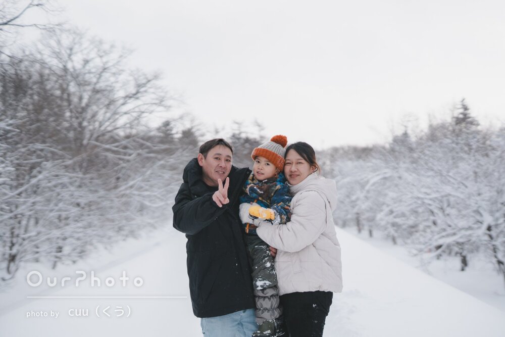 「温かみがあって大満足」真っ白な世界で元気いっぱい！誕生日記念の撮影